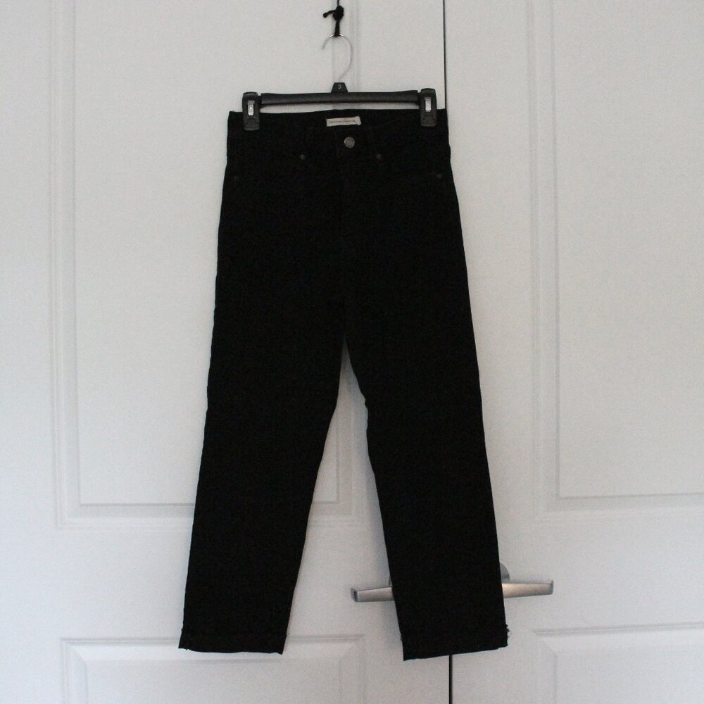 Levi's 724 Black High Rise Straight Cropped Jeans - Size 27